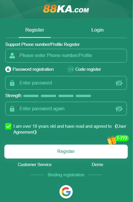 88KA Game Registration
